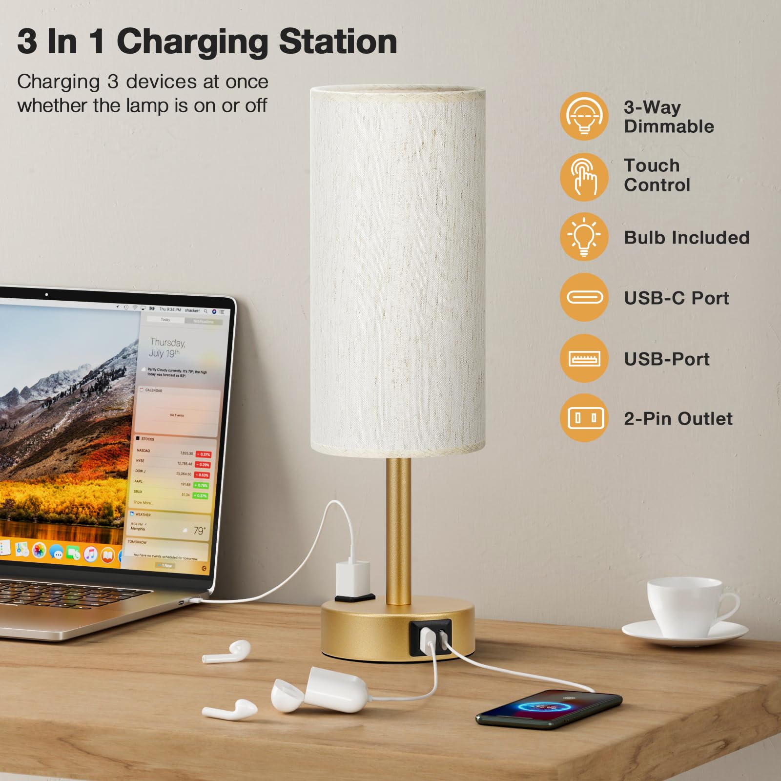 PartageiZ flaxen shade on lamp emits warm diffuse light for relaxation