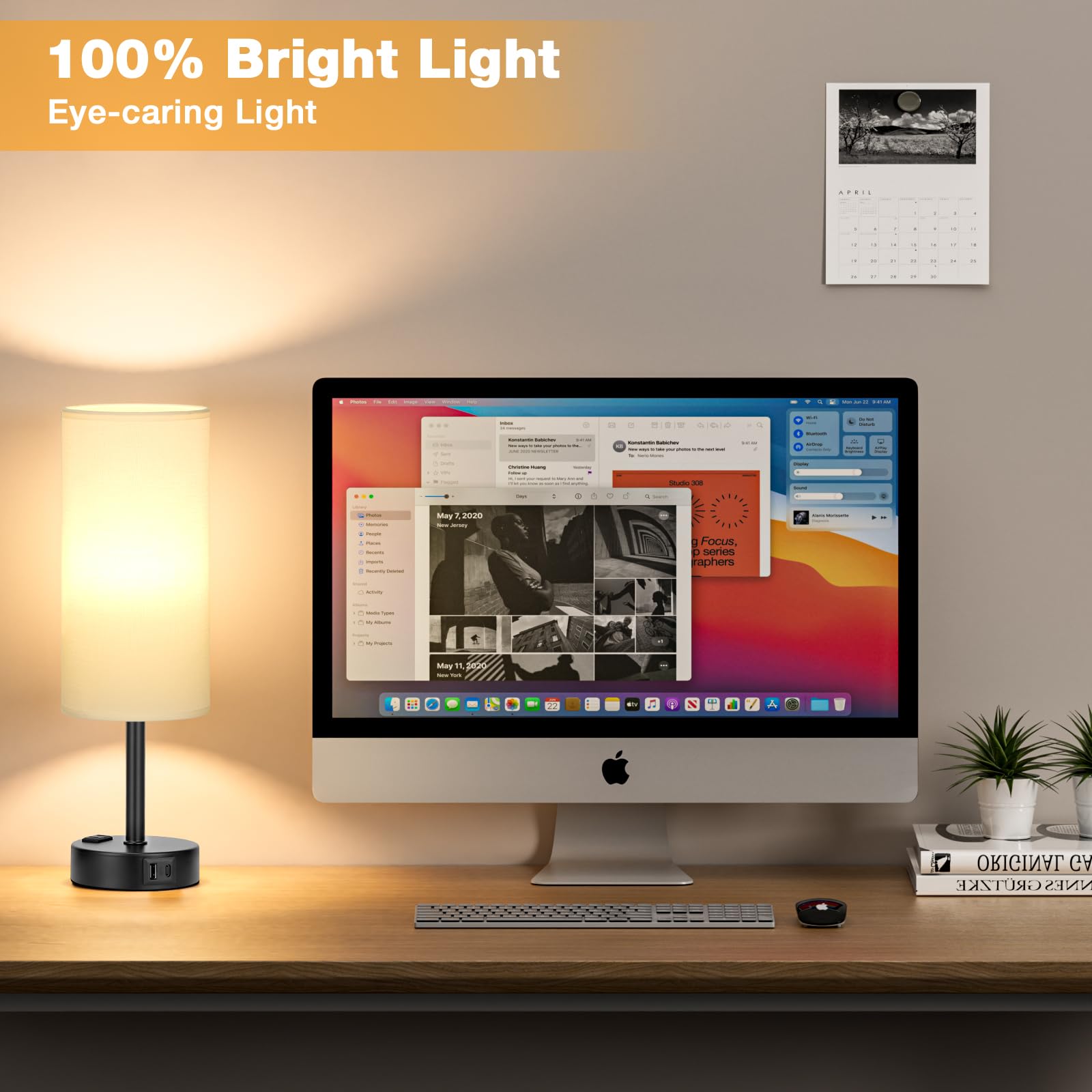 PartageiZ included 6W LED bulbs deliver flicker-free illumination.