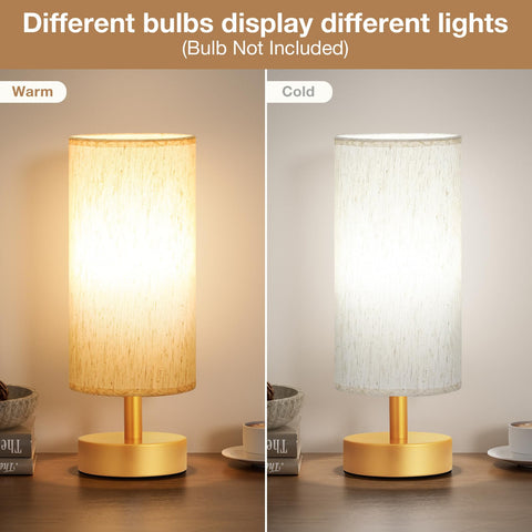 Linen shade of PartageiZ lamp diffuses light for a soft glow