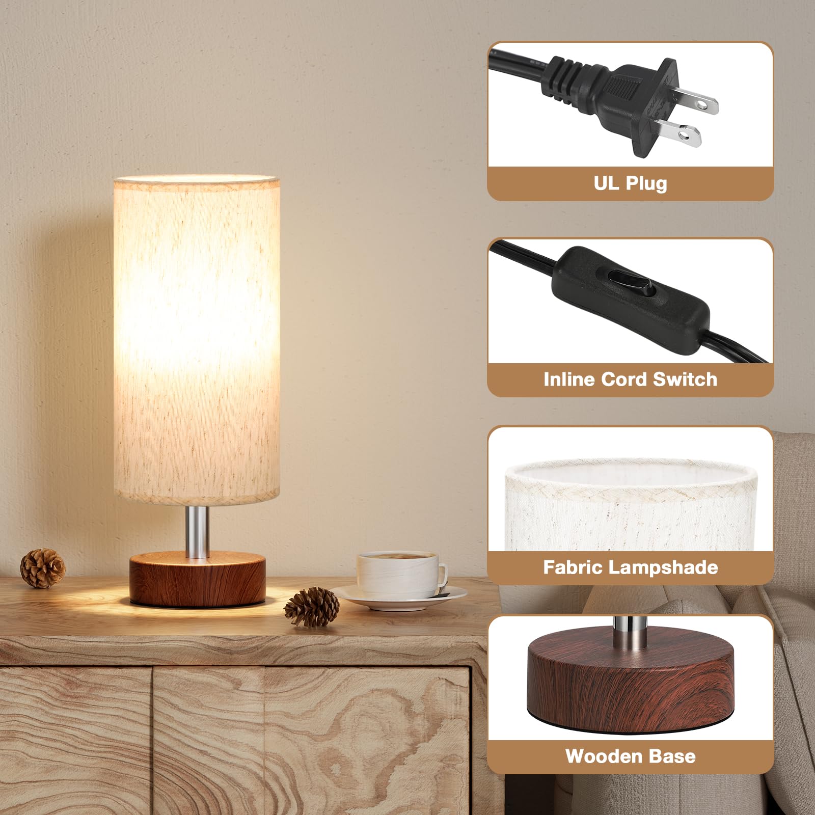 PartageiZ table lamp with E26 base compatible with LED bulbs