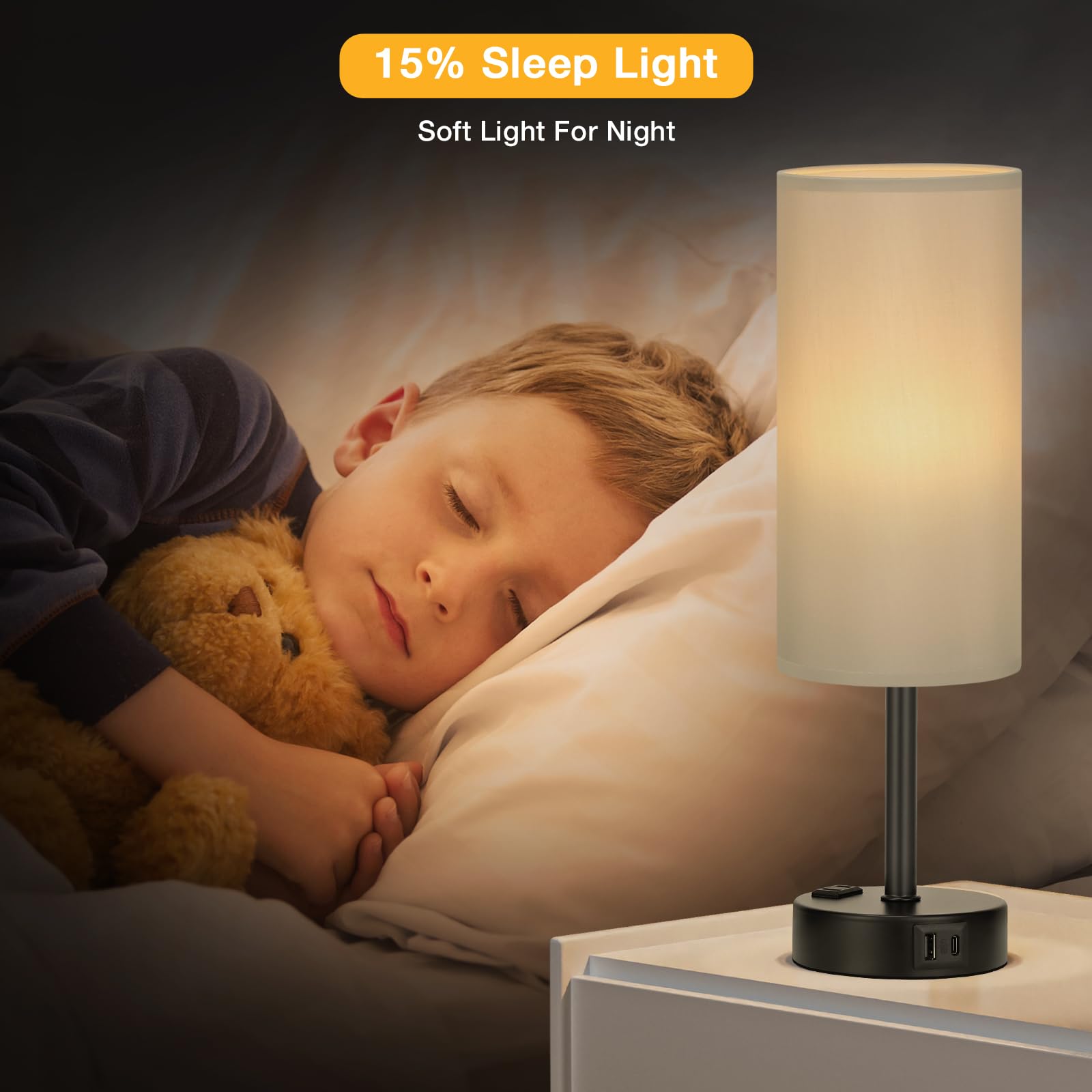PartageiZ UL-listed components signaling safe bedside lighting.