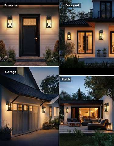 PARTPHONER 2 pack outdoor lights offer consistent exterior illumination.