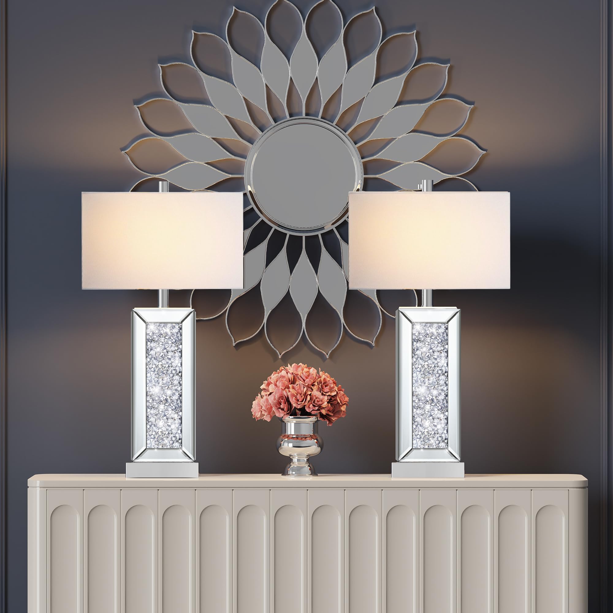 PARTPHONER 3-way dimmable bedside lamps offer soft to bright illumination