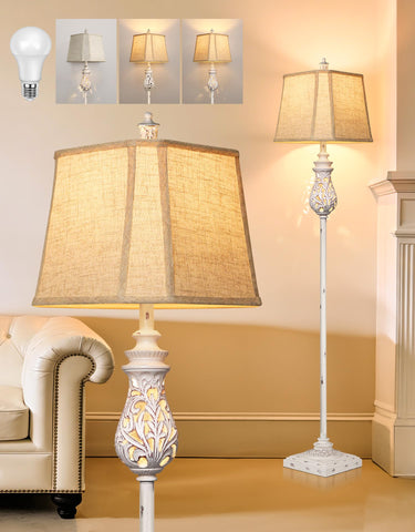 PARTPHONER 64-inch vintage floor lamp with nightlight guides nighttime movement