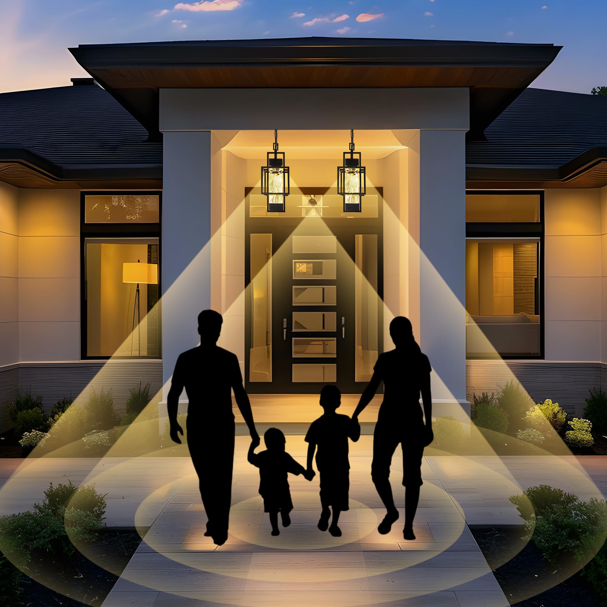 PARTPHONER 6W LED bulb included with warm 2700K glow