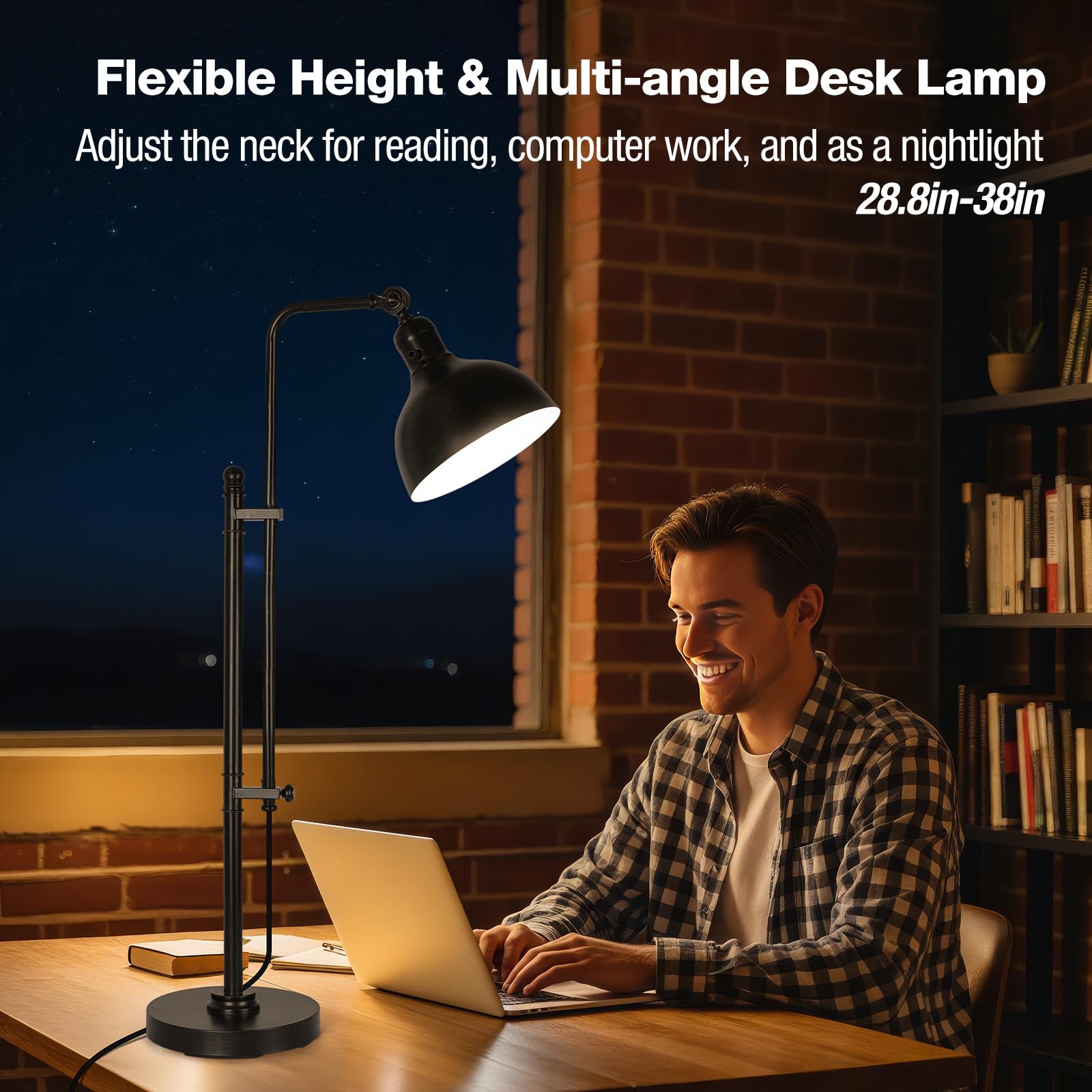 PARTPHONER aged-bronze finish provides warm glow and rustic appeal.