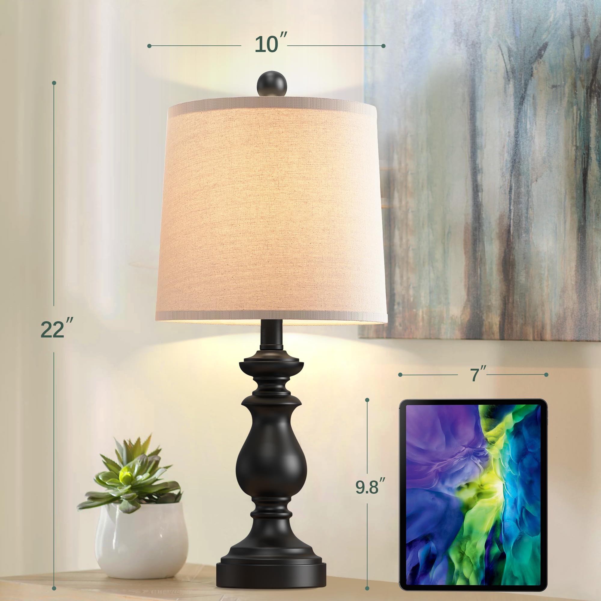 PARTPHONER antique-finish table lamp closeup highlighting detailed craftsmanship.