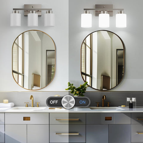 PARTPHONER bathroom light with milky glass for soft ambience in the shower area