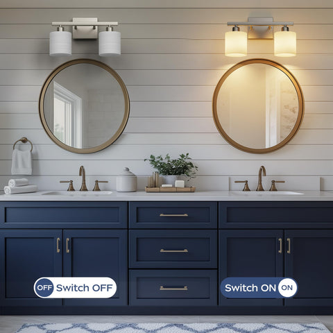 PARTPHONER bathroom sink area lighting creates warm, inviting vanity visibility.