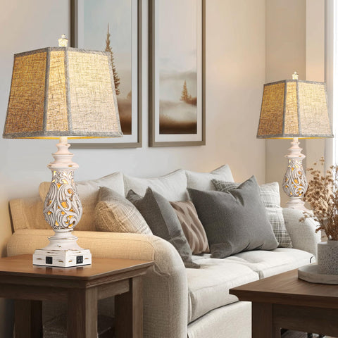 Partphoner lamps in a bedroom and living room setup offering versatile ambient lighting.