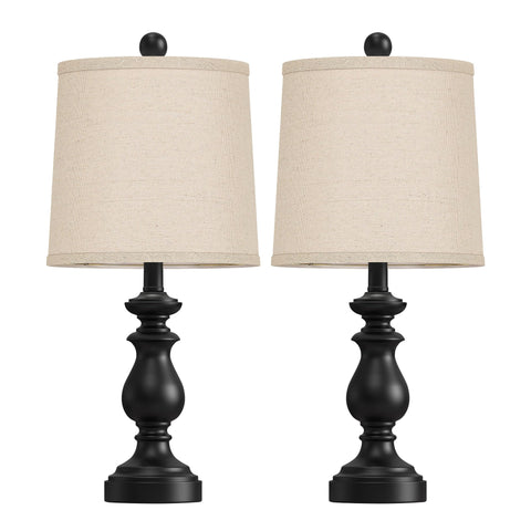 PARTPHONER bedside lamp 22-inch linen shade for gentle wake-up lighting.