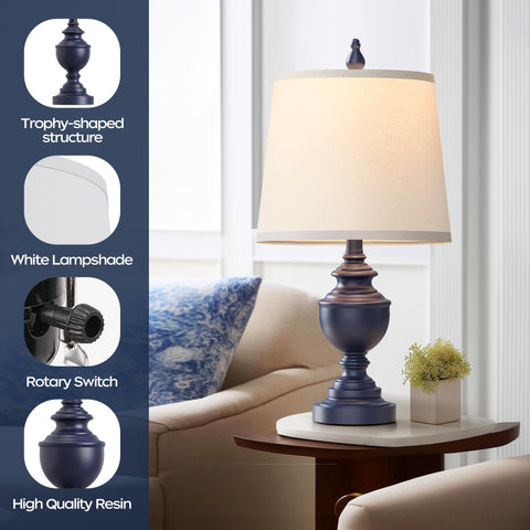 PARTPHONER bedside lamp set complements modern and rustic decor with timeless style.