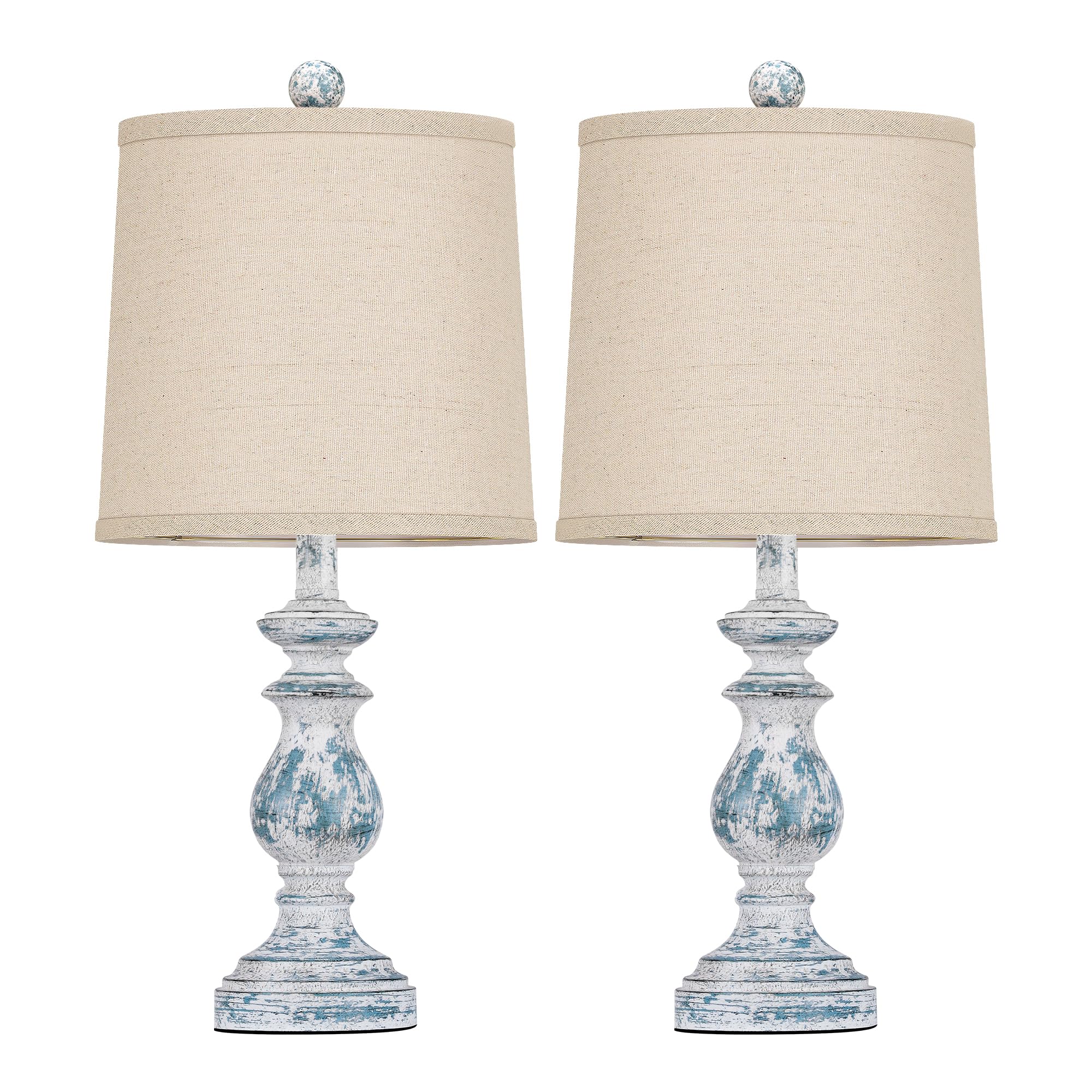 PARTPHONER bedside lamps with beige linen shades provide soft, comfortable light