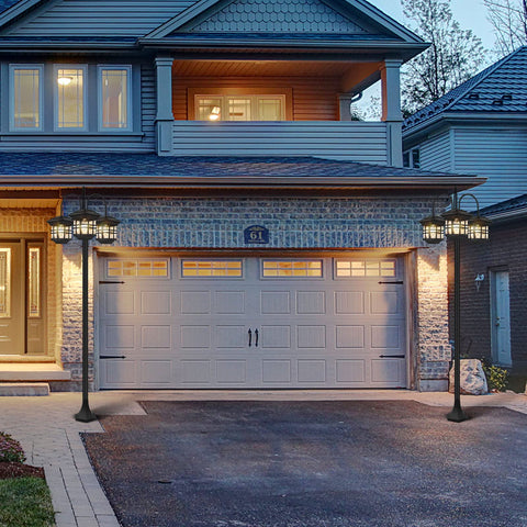 PARTPHONER black finish adds classic curb appeal to front yard.