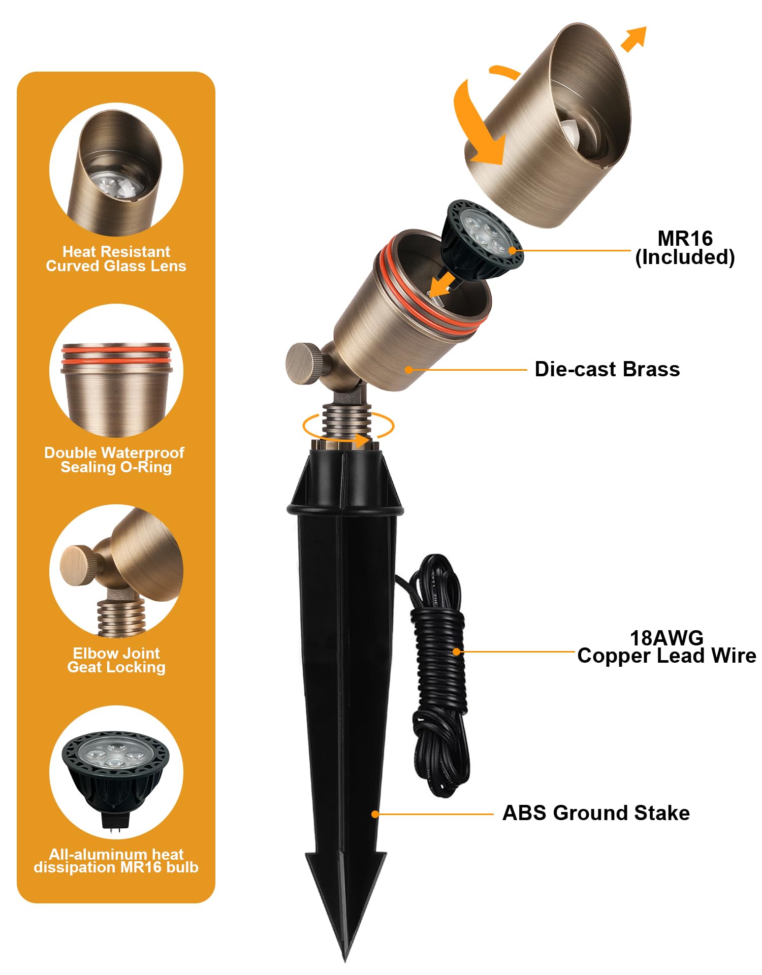 PARTPHONER bronze finish blends with garden exteriors for elegant lighting