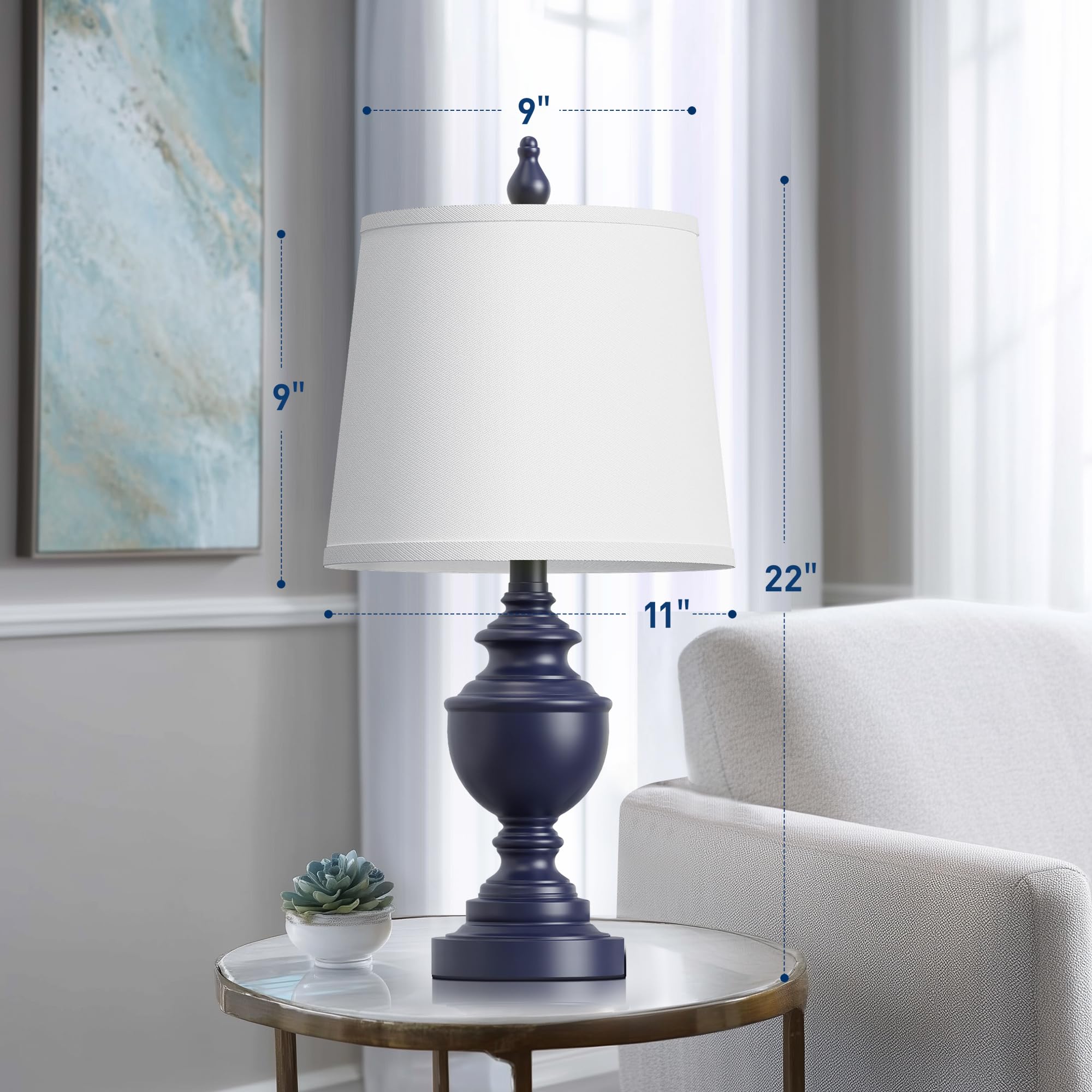 PARTPHONER resin body lamp adds texture and elegance to a console or nightstand.