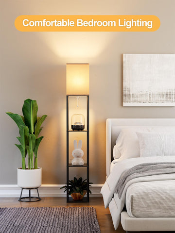 PARTPHONER corner etagere lamp fits neatly in corners for display