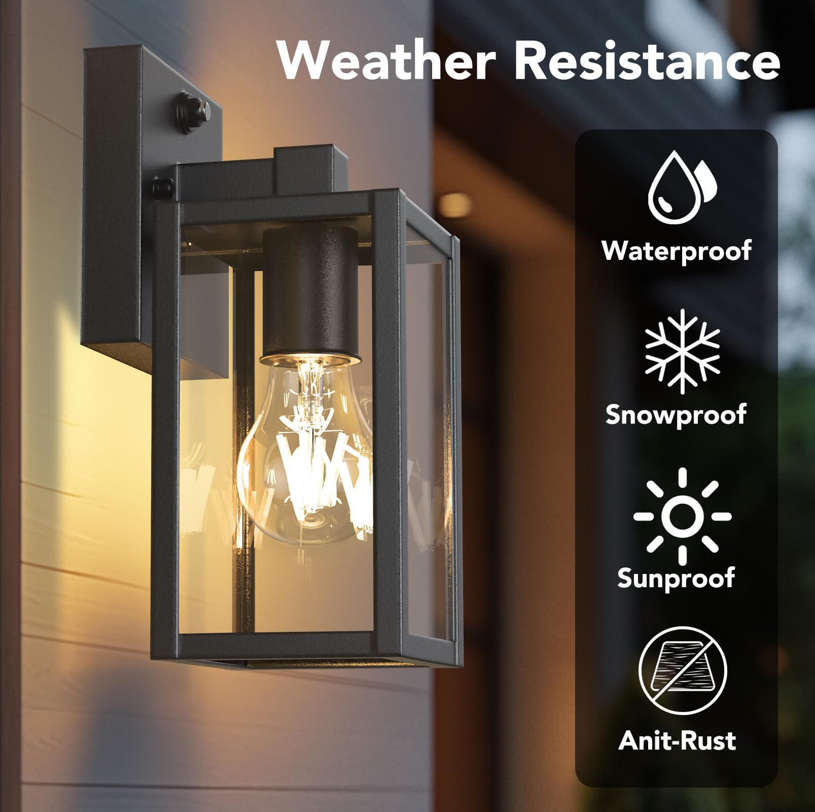 PARTPHONER die-cast iron wall light close-up shows durable anti-rust finish.
