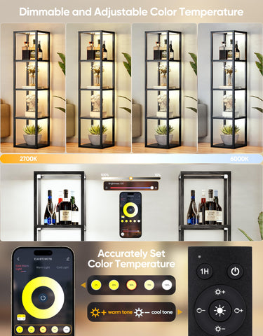 PARTPHONER color temperature control from warm to cool for any mood