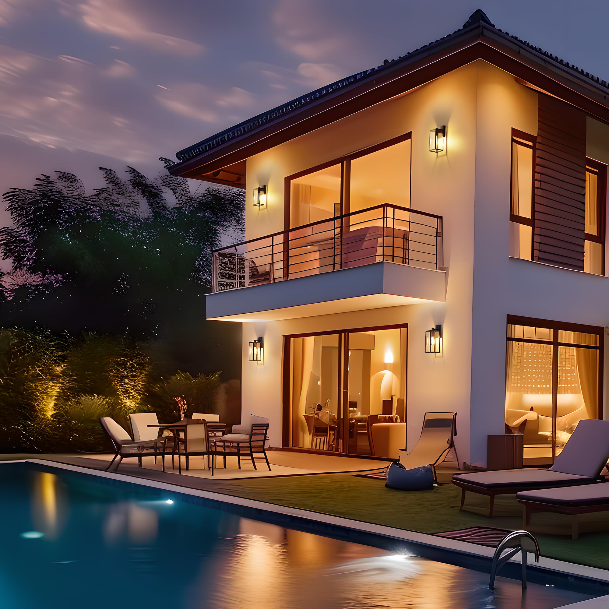 PARTPHONER two-pack outdoor lights simplifies front porch lighting plans.