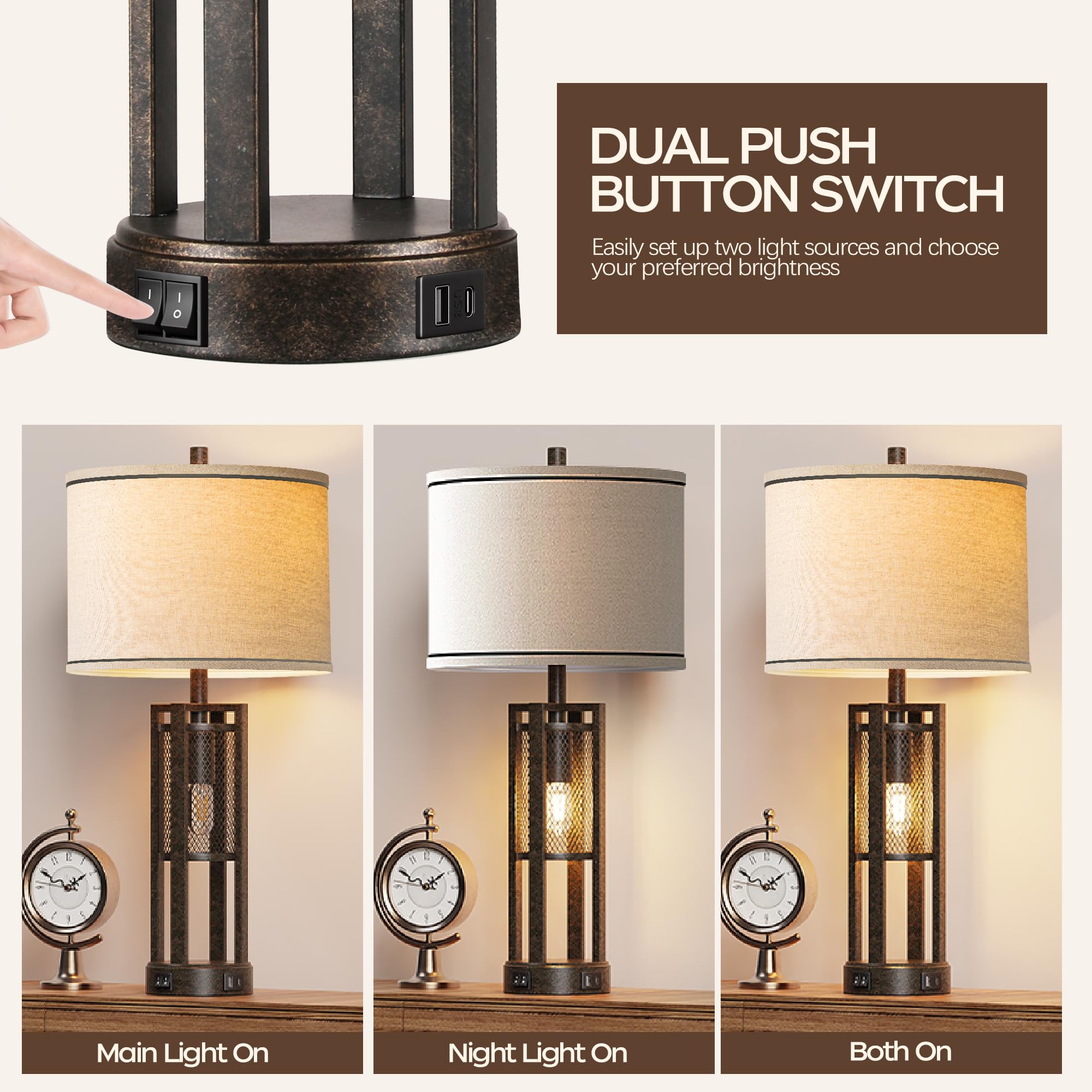 PARTPHONER dual USB ports keep devices charged at the bedside