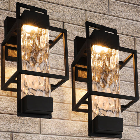 PARTPHONER Dusk-to-Dawn wall sconce two-pack for hands-free night lighting.