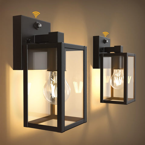 PARTPHONER dusk-to-dawn outdoor light front view, sensor-enabled nighttime safety.