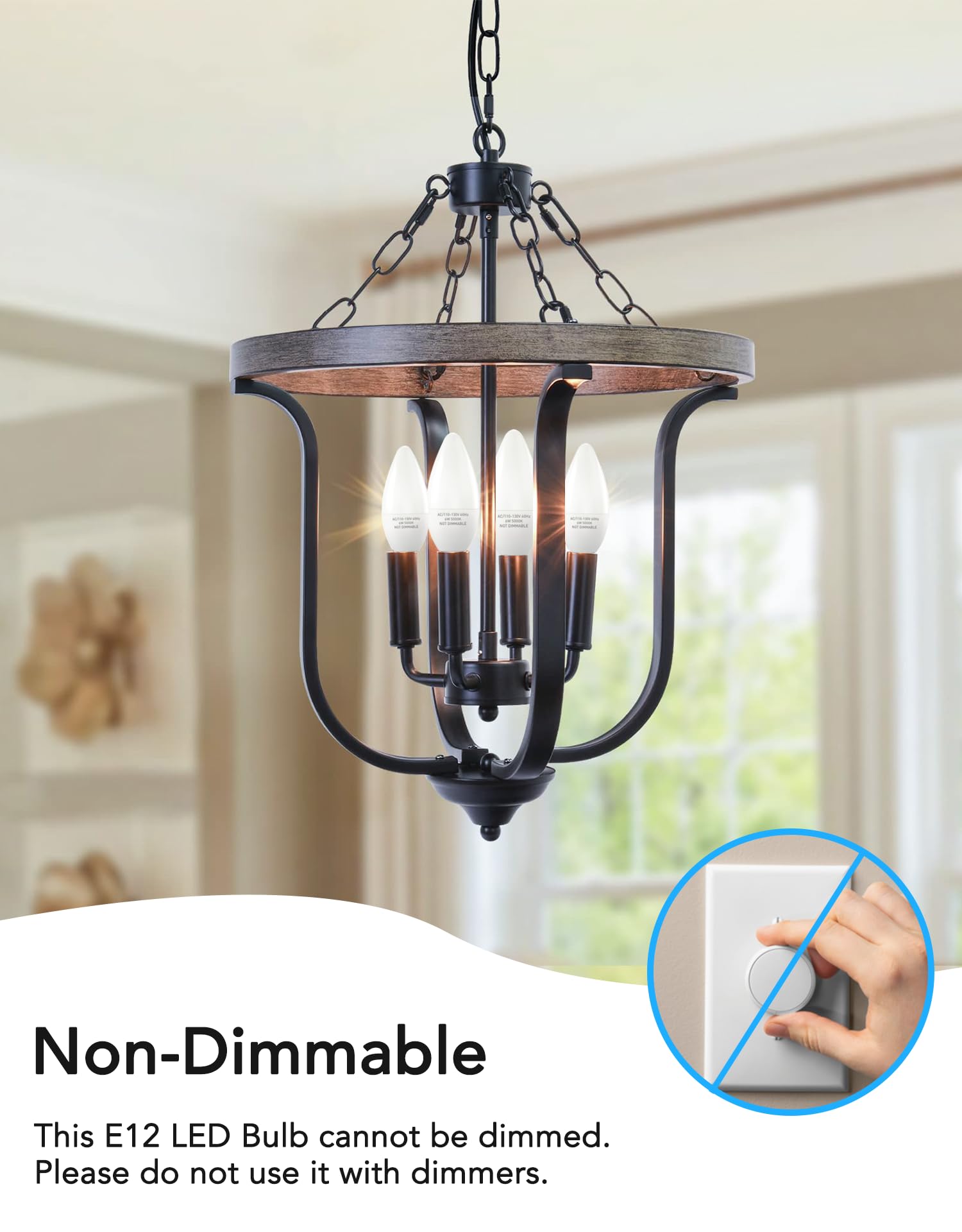 PARTPHONER E12 LED bulb with 5000K daylight for crisp task lighting