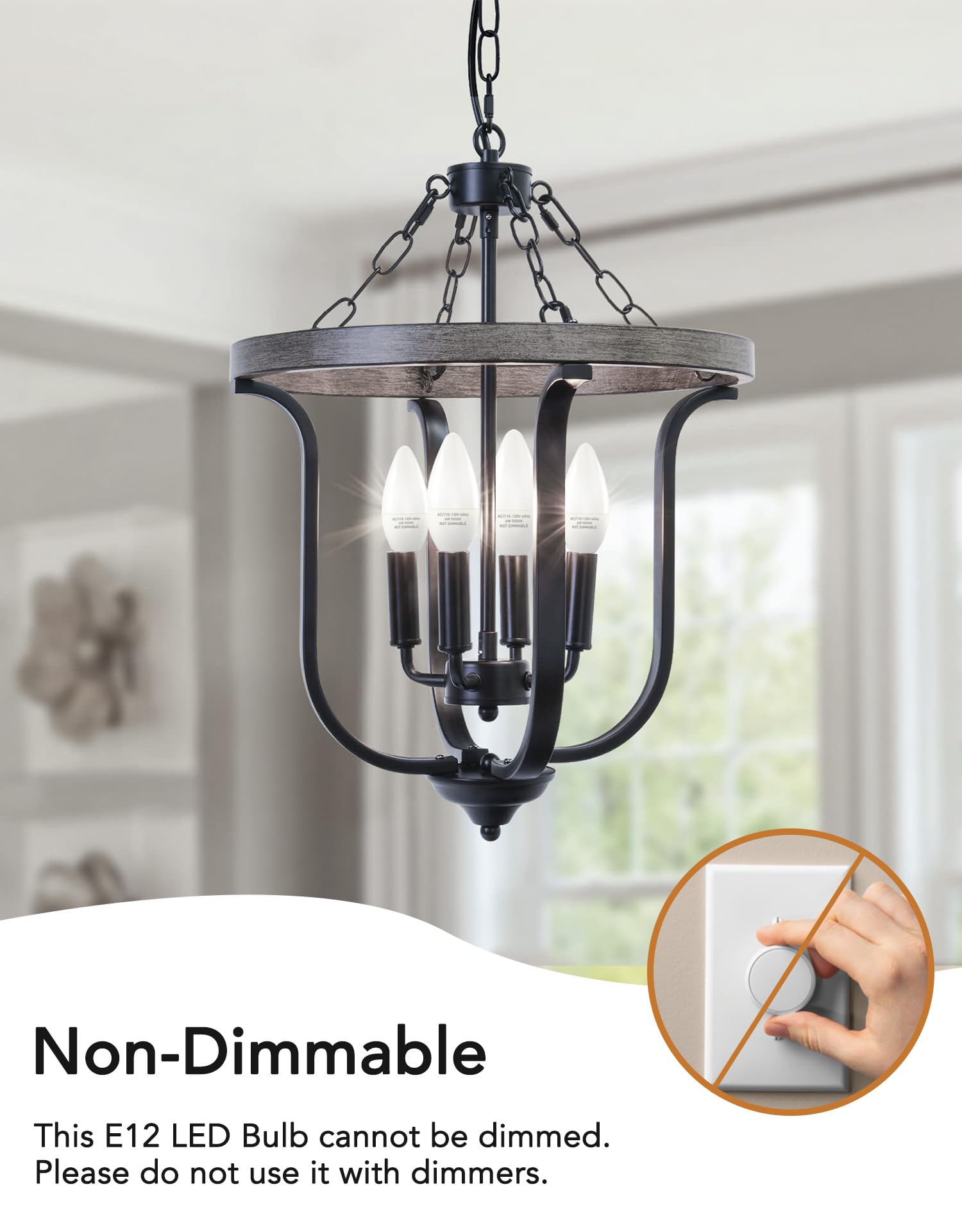 PARTPHONER E12 LED bulb with heat-conduction housing for safe operation.