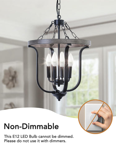 PARTPHONER E12 LED bulb with heat-conduction housing for safe operation.