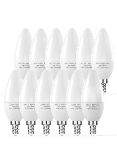 PARTPHONER E12 LED bulbs chandelier glow for bright, efficient illumination.