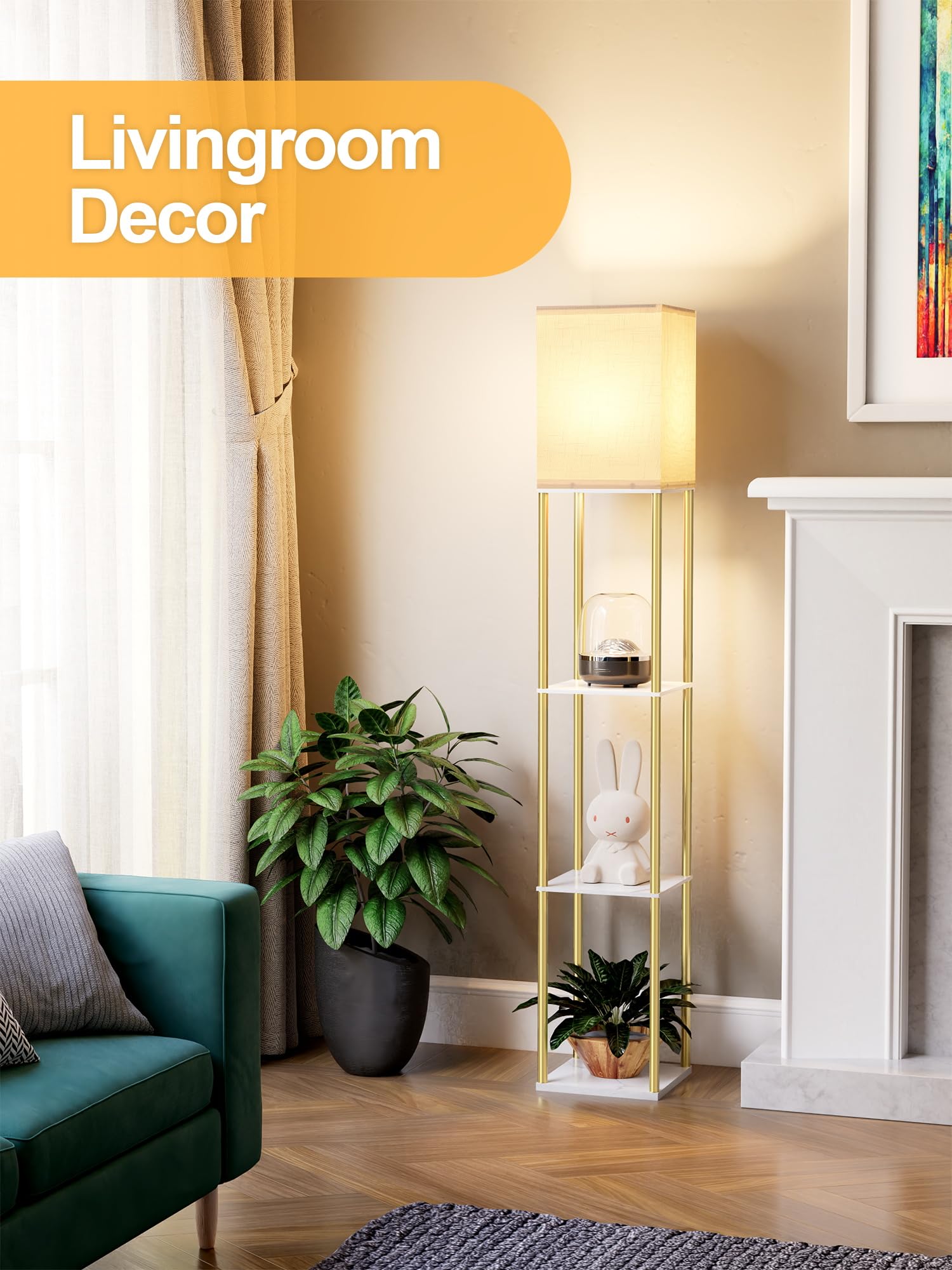 Partphoner floor lamp ships with simple assembly tools