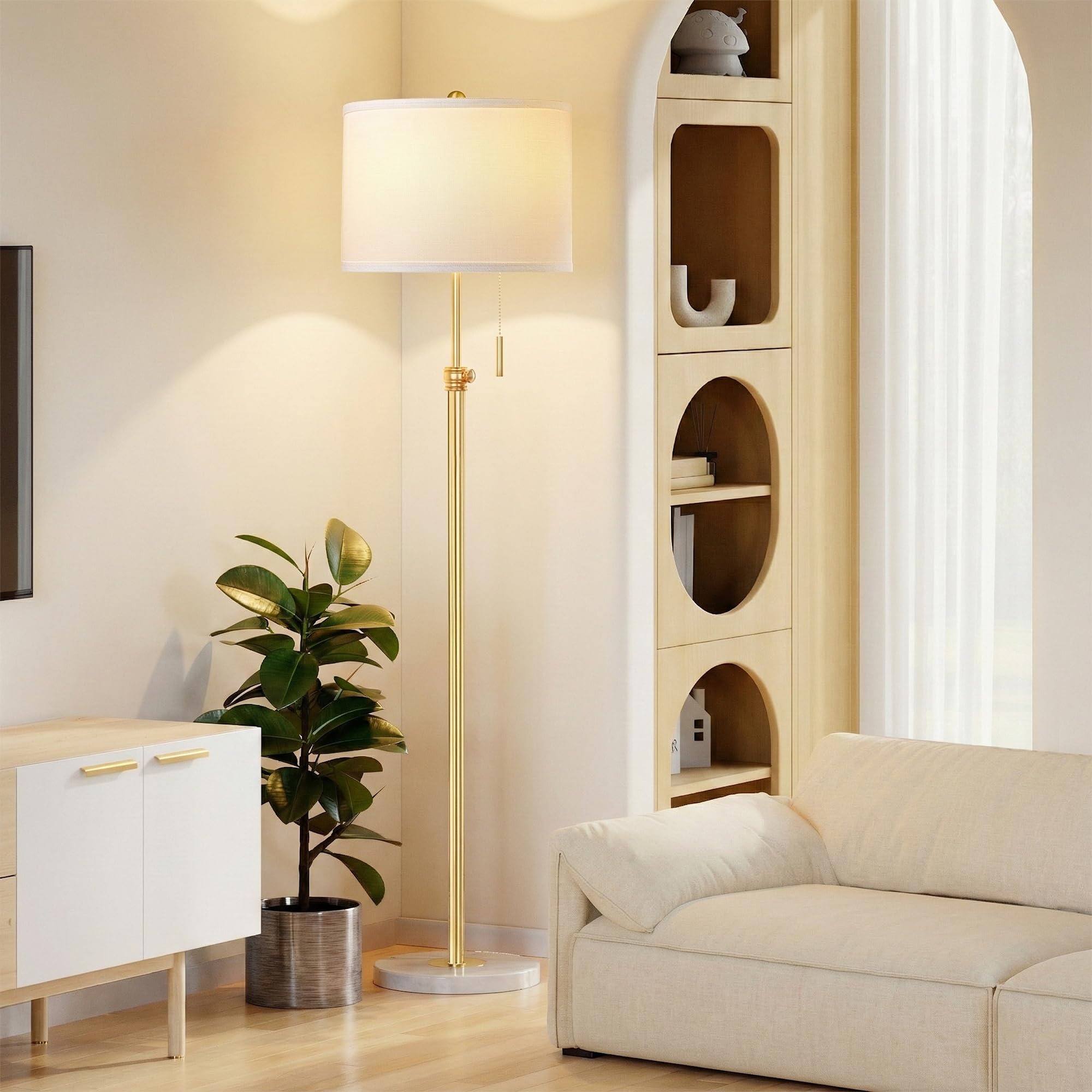 PARTPHONER bulb included simplifies setup with immediate warm or natural light.