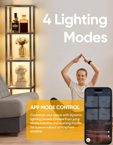 PARTPHONER dimmable-led shelves illuminate displays while helping conserve energy