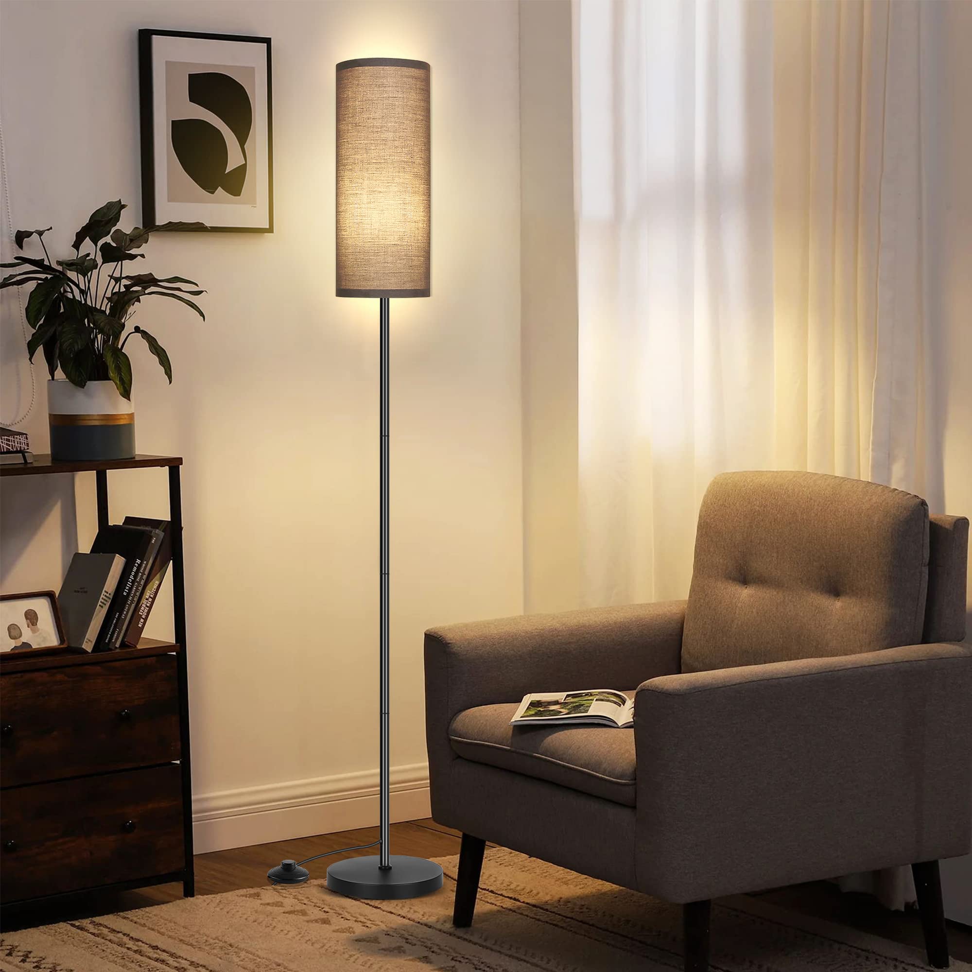 PARTPHONER floor lamp foot switch offers easy hands-free on/off control.