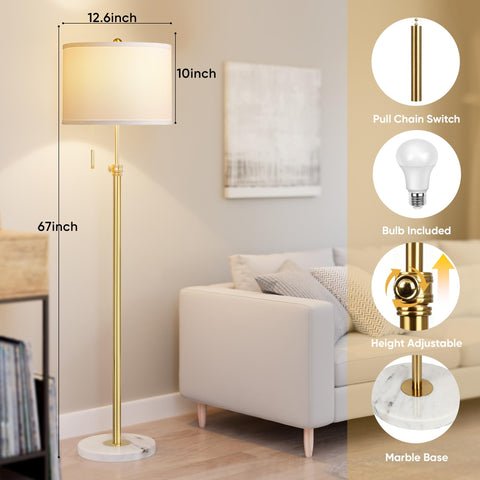 PARTPHONER lamp showcases a marble base for stability and premium décor.