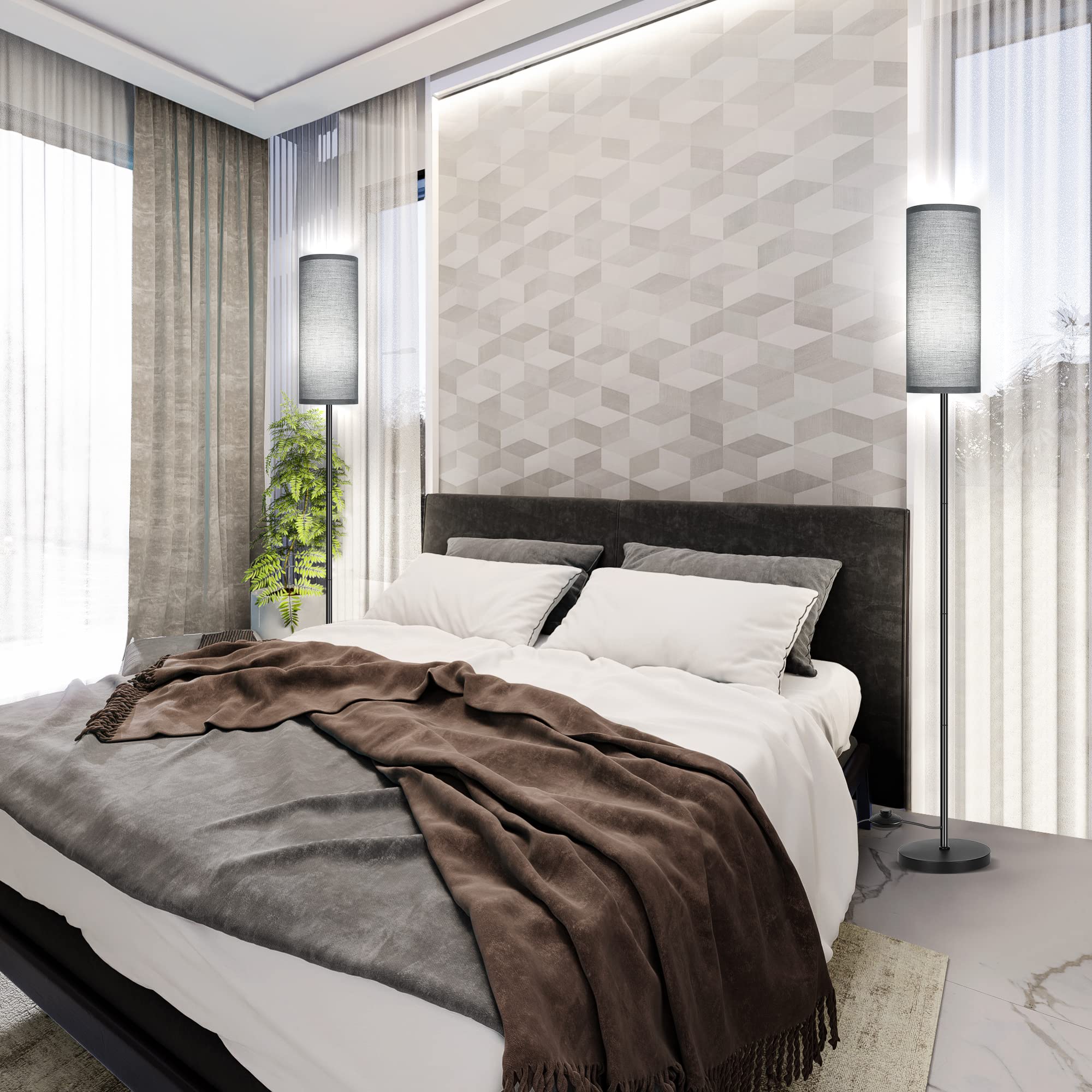PARTPHONER minimalist-design floor lamp complements bedrooms and offices with functional style.