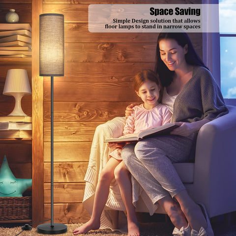 PARTPHONER floor lamp ready-assembly shown with quick, tool-free setup.