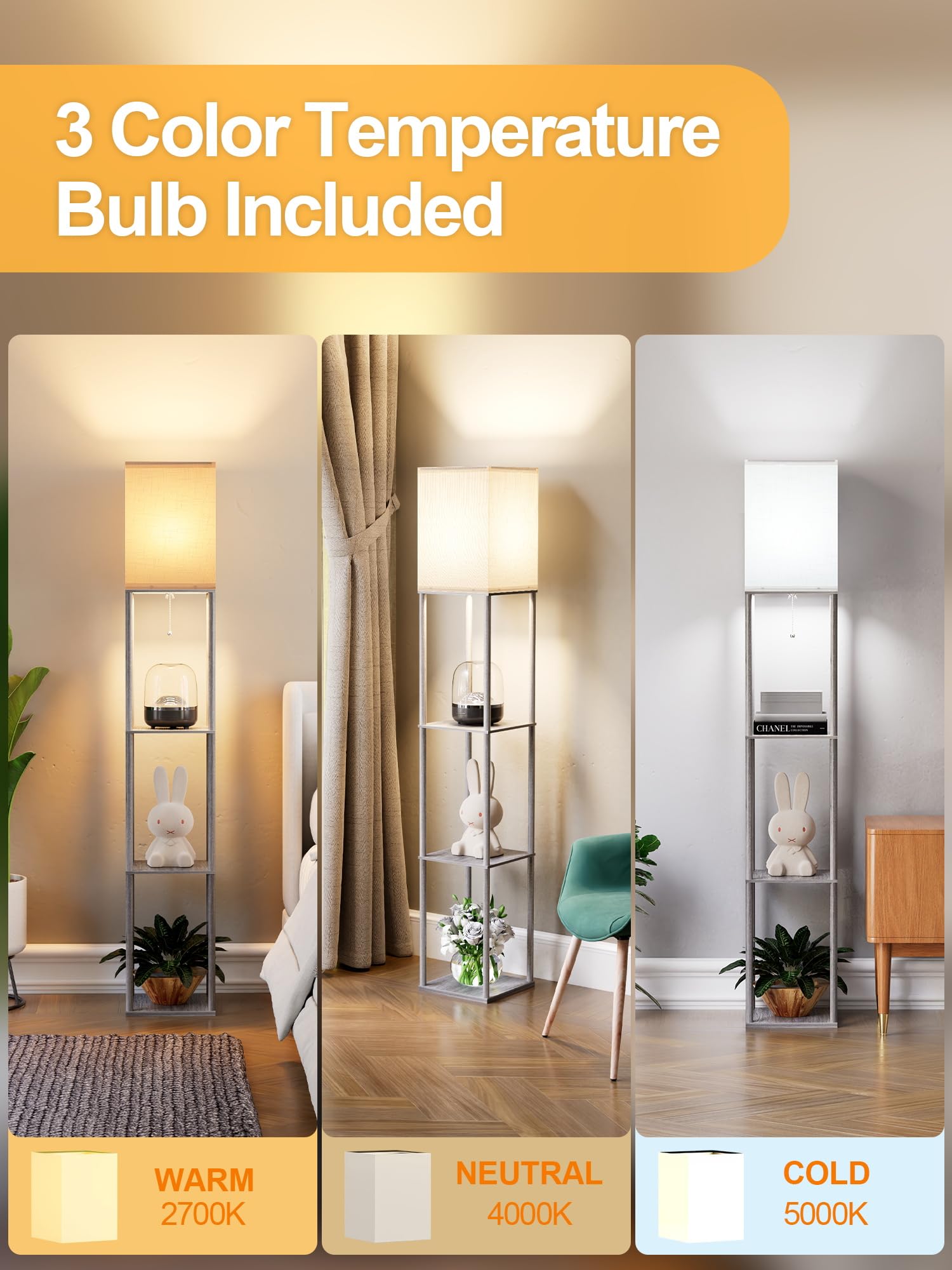 Partphoner lamp with white linen shade adds soft ambient light