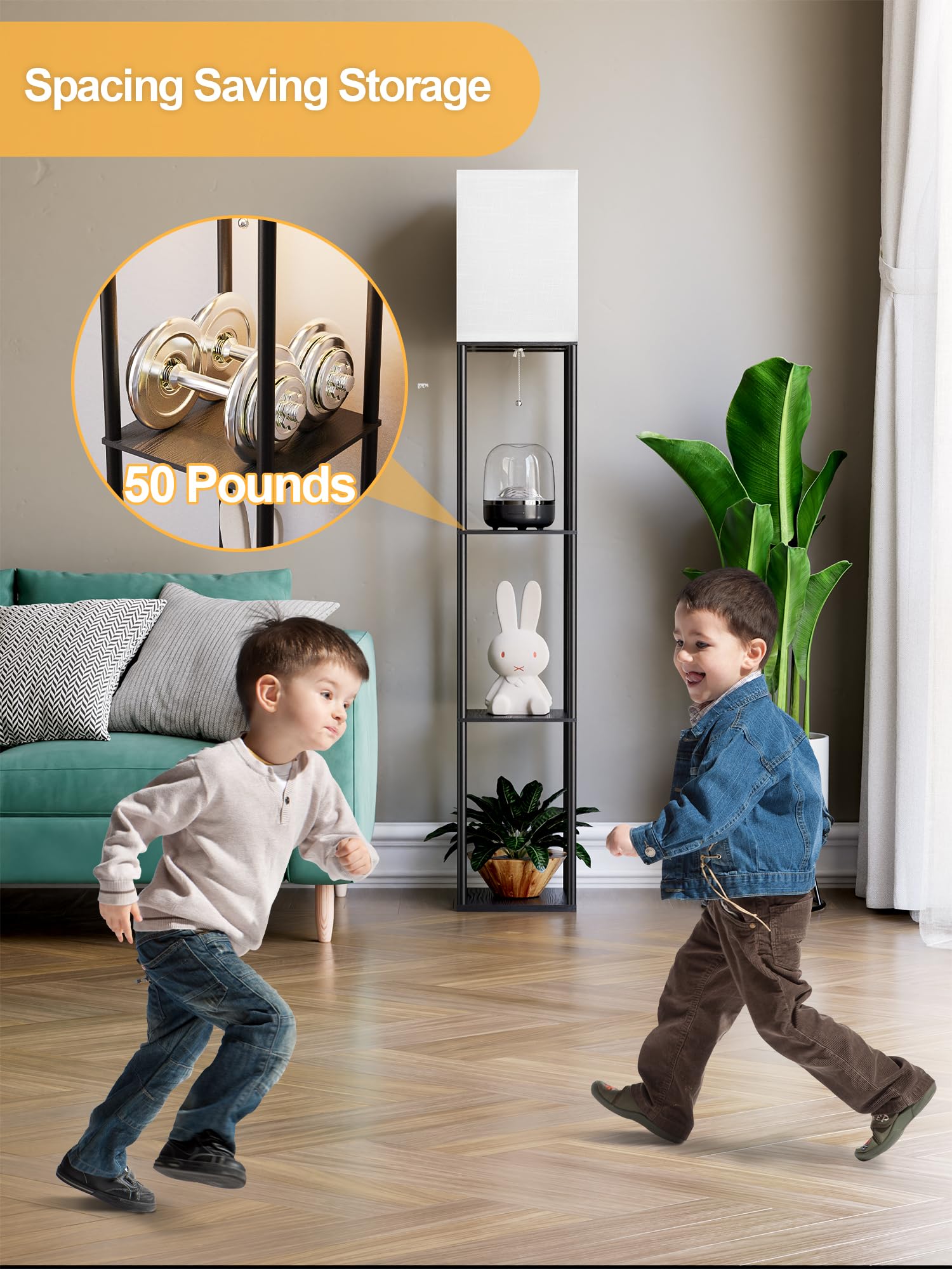 PARTPHONER floor lamp two-pack ideal for coordinated living room lighting
