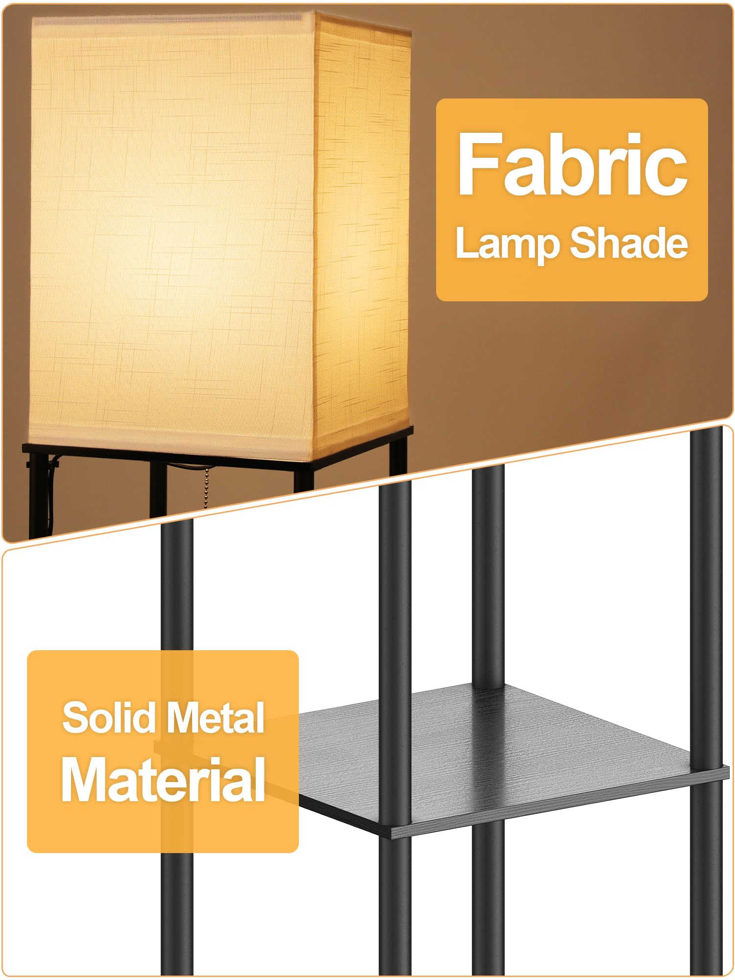 PARTPHONER floor lamp white linen shade adds soft ambient glow