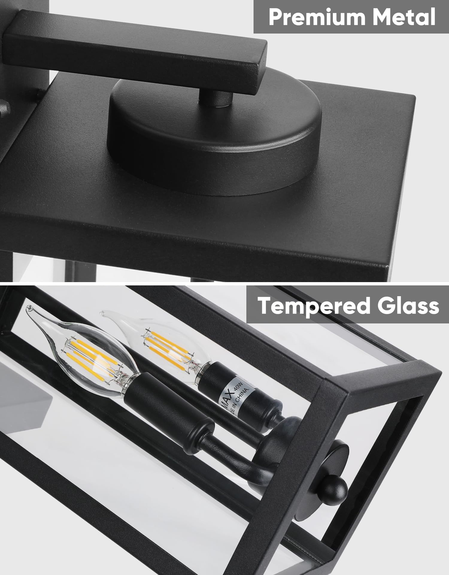 PARTPHONER front door lantern provides inviting entrance with soft illumination.