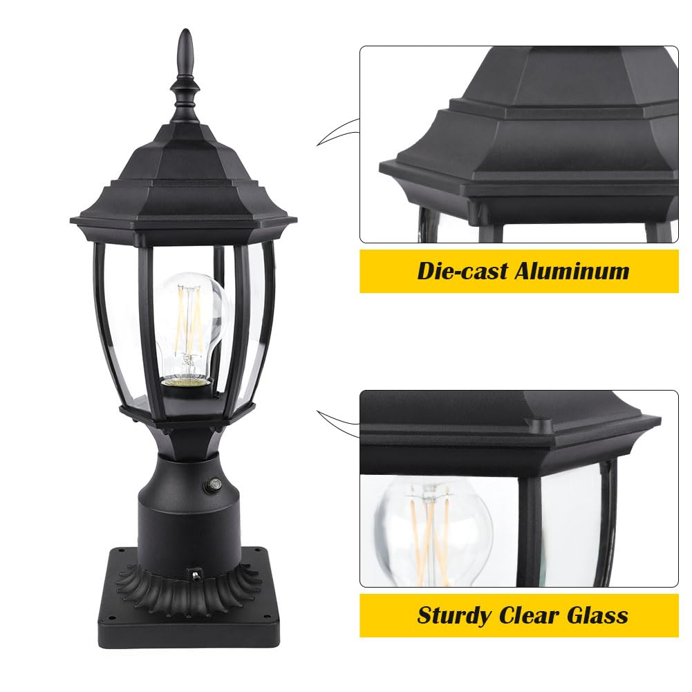 PARTPHONER hardwired 120V post light for reliable exterior illumination