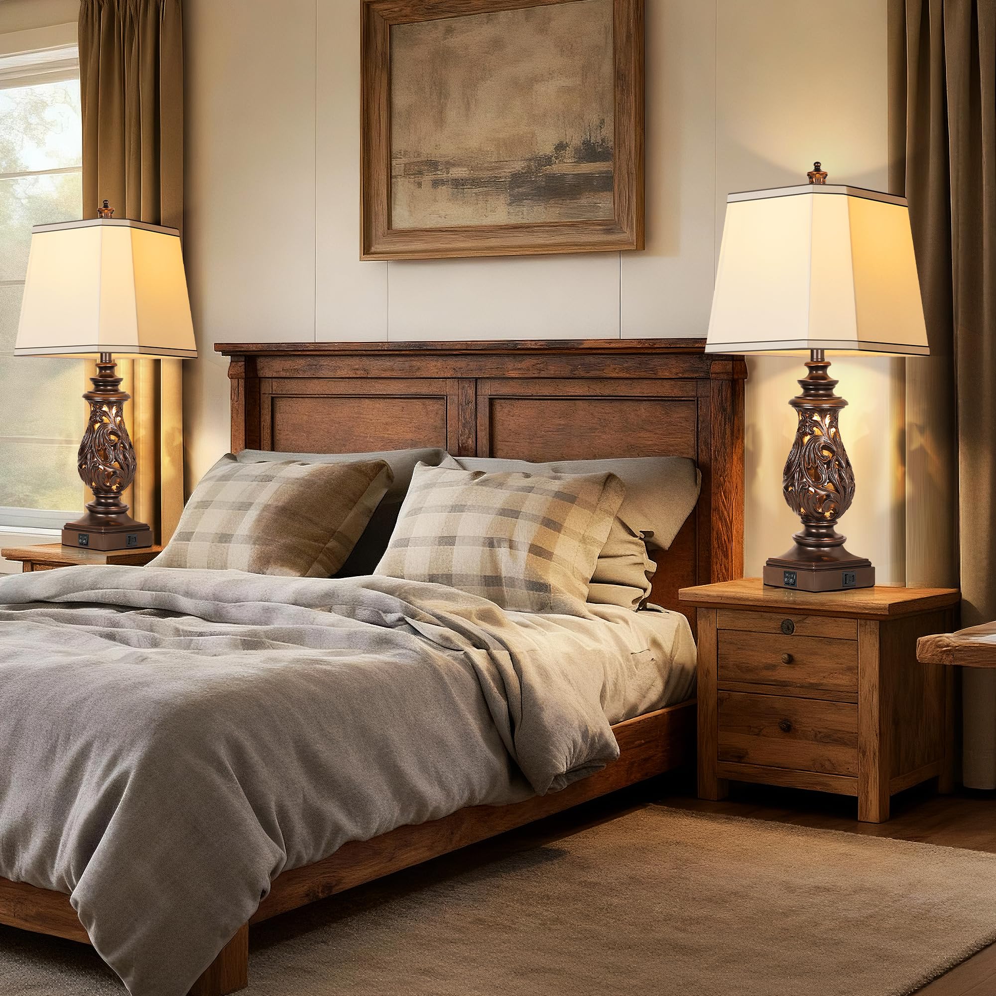 PARTPHONER LED bulbs included ensure bright, energy-efficient lighting for main and night light