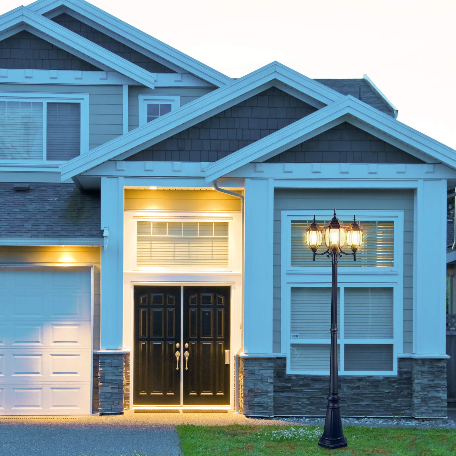 PARTPHONER corded-electric design ensures steady, year-round lighting