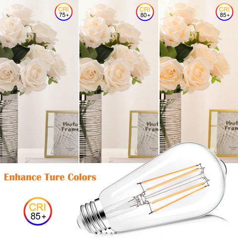 PARTPHONER LED filament bulb resembling traditional filaments while saving energy