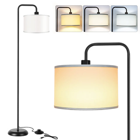 PARTPHONER LED floor lamp close-up of 3 color temperatures for versatile mood lighting