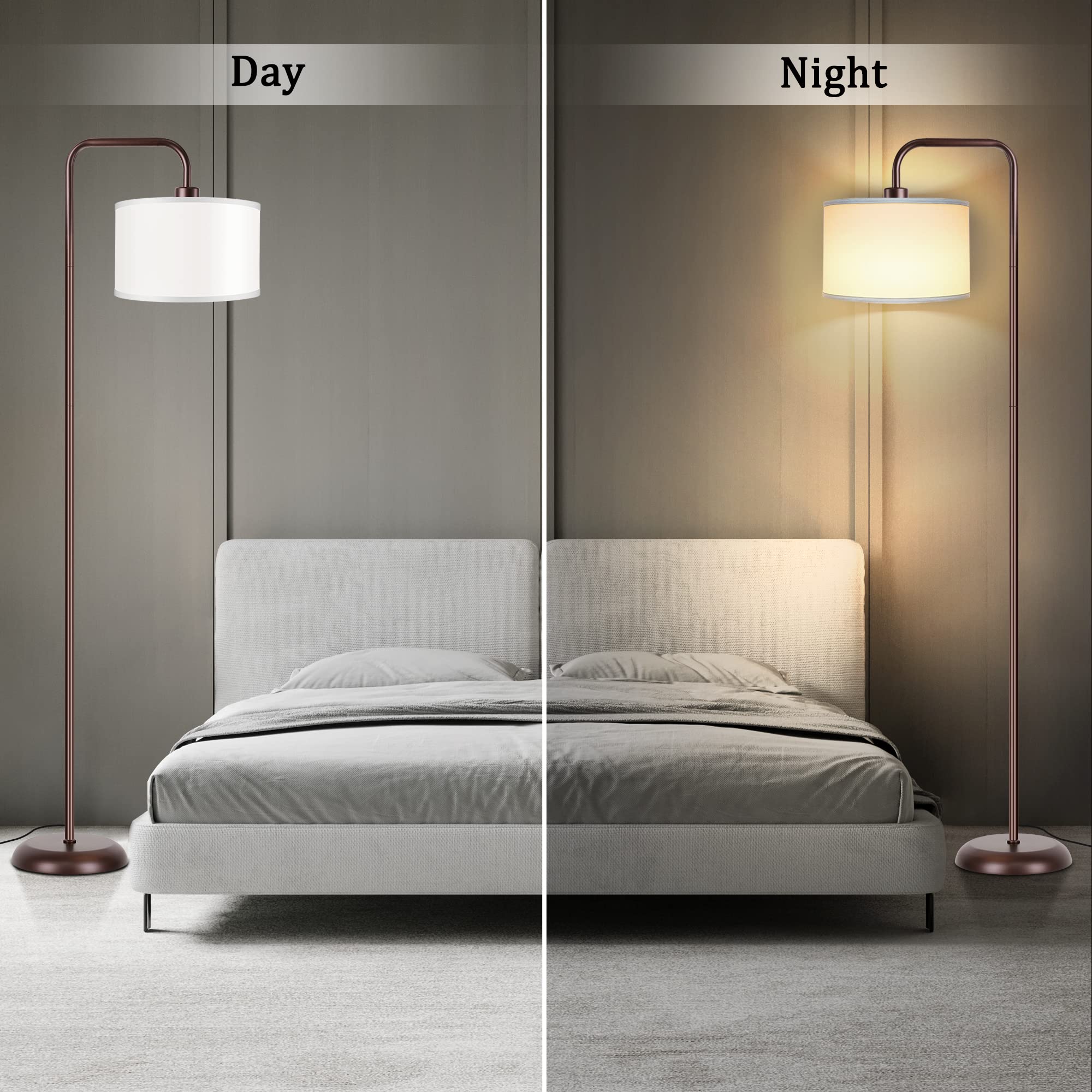 PARTPHONER white linen shade diffuses light for soft, eye-friendly illumination