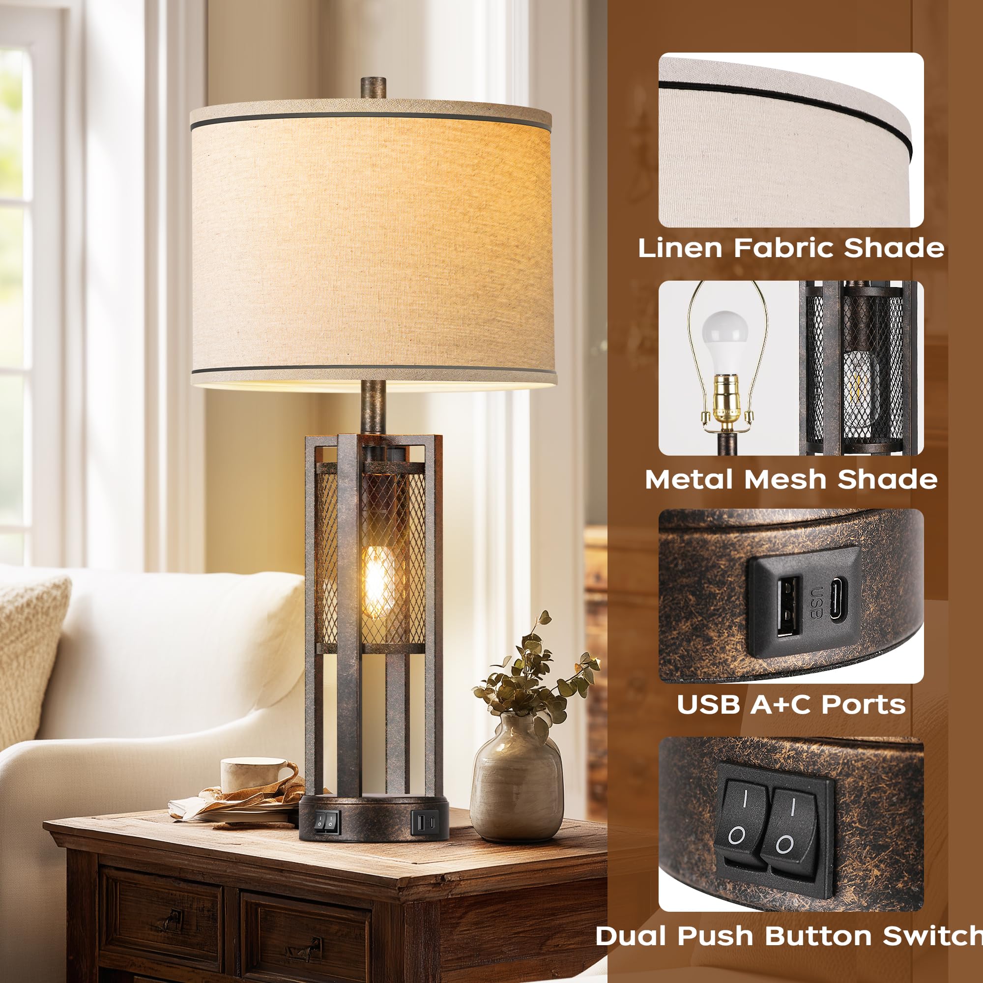 PARTPHONER linen shade softens light for comfortable reading