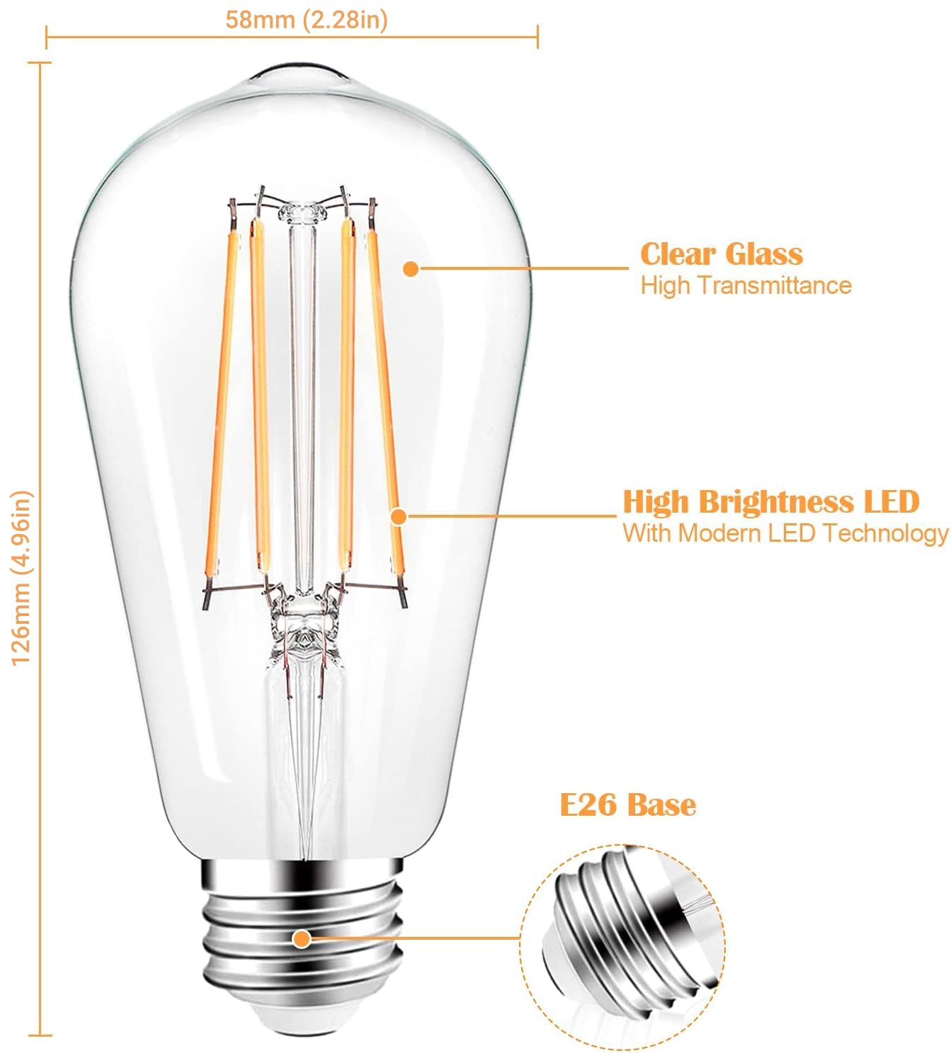 PARTPHONER long-life LED bulb lasting up to 25,000 hours
